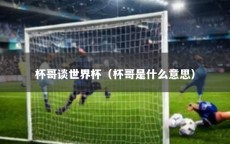 杯哥谈世界杯（杯哥是什么意思）